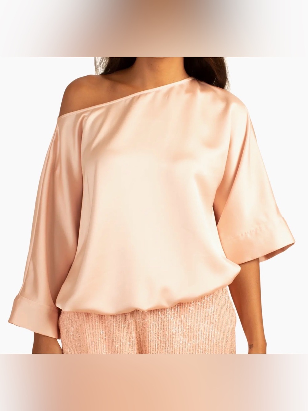 Trina Turk Lyric Satin Boxy Top